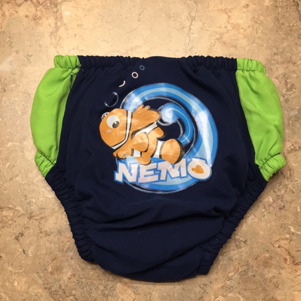 Baby boy Nemo padded swimsuit diaper 12-24 mo